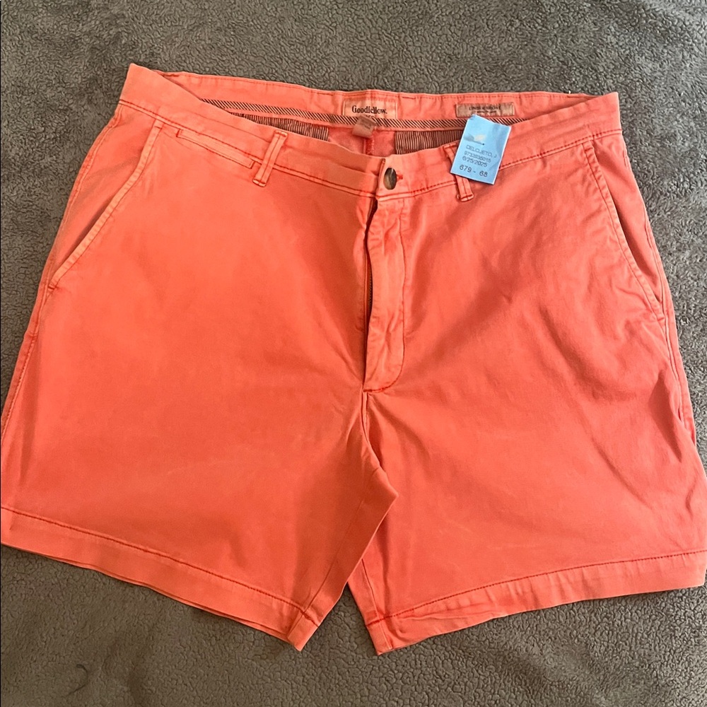 Vibrant Orange Casual Shorts